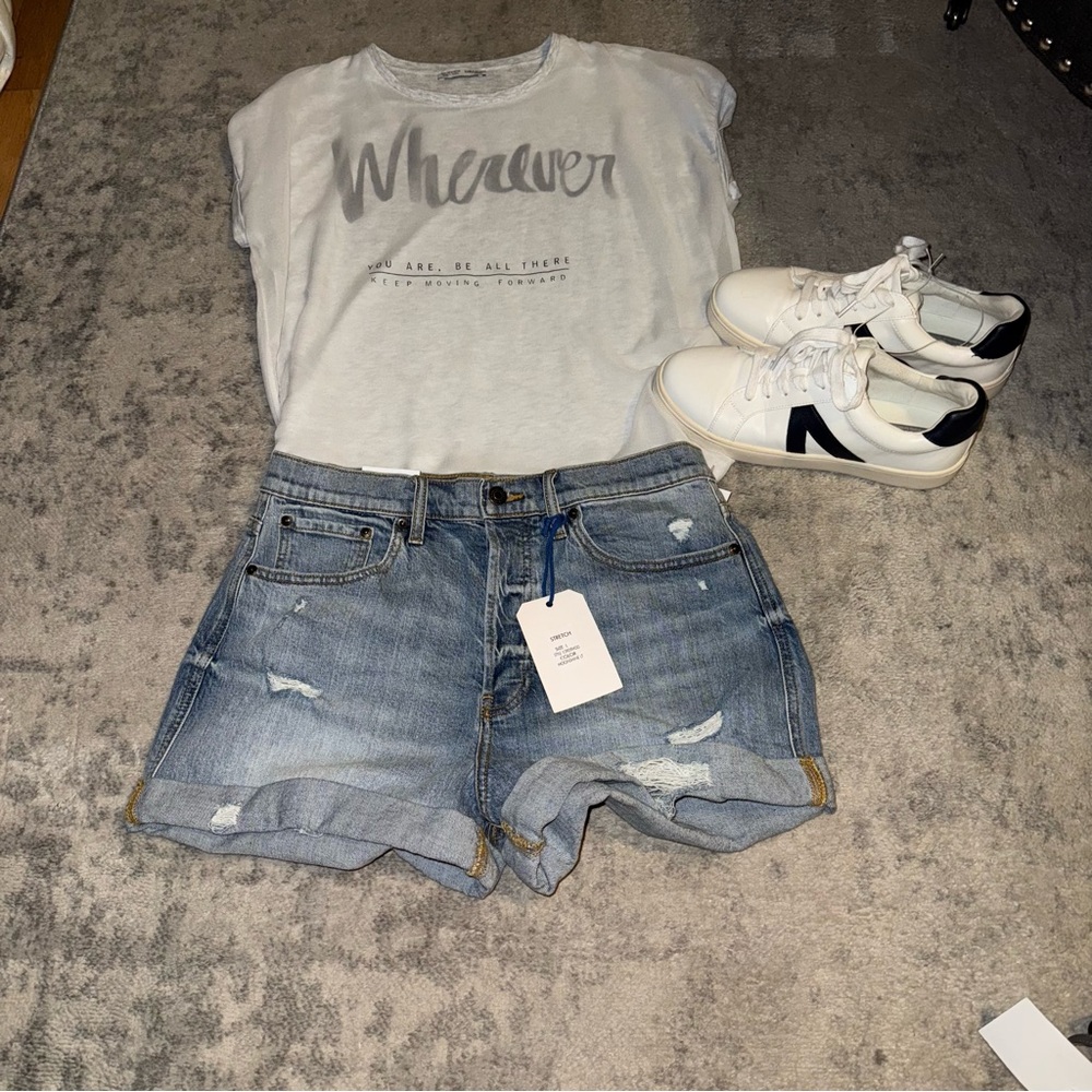 Zara Gray T-Shirt with Sheer Layer - Picture 11 of 11